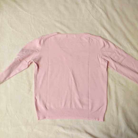 Pink M&S 3/4 sleeve v-neck sweater - Picture 3 of 4